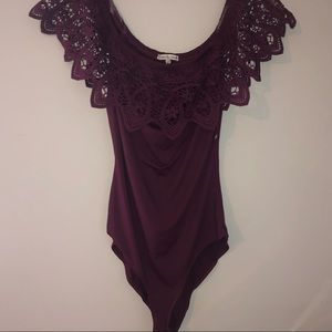 SUPER CUTE BURGUNDY BODY SUIT